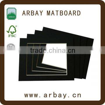 Wholesale 0.8mm thickness cream core black acid free frame art board paper board for frame