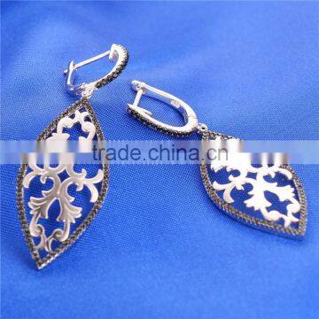 Fashion 925 Silver Flower Earring Pendant Jewelry Set E003 photo-5
