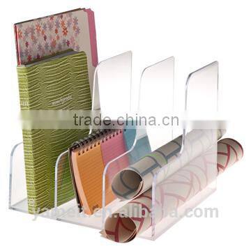 New design factory cardboard book shelf acrylic magazine rack book case
