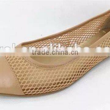 2016 High Quality Latest Women Ballet Shoes Mesh Material Pointed Pump Shoes photo-5