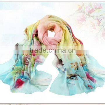 2016 high quality custom brand new design digital printed scarfs for women