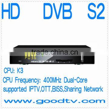 Full HD dvb-s2 download software,sell well global dvb-s2 with Biss/IPTV/3Dong/Multi CAD/Networking sharing receiver