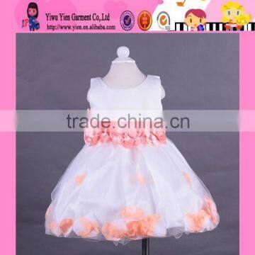 2015 flower printed sleeveless Princess dress summer hot sale  new girls party wear dress for children