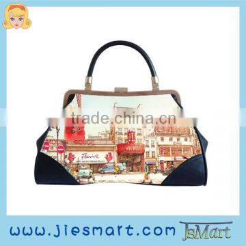 custom printed microfabric photo bag fashion handbag