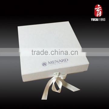 Hot Sale White Customized Folding Paper Box with Ribbon