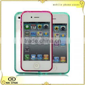 Transparent thin accessories mobile phone case for iPhone 4
