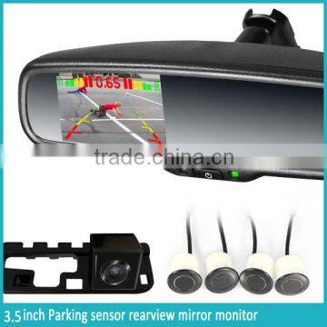 3.5 inch normal brightness car parking sensor Rearview monitor + 4 radar detectors