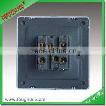 PC Material Wall Switch 10A 250V 2 Gang 2 Way Switch
