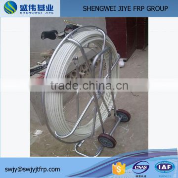 Fiberglass Flexible reinforced rodder ,Fiberglass duct rodder with wheels ,Snake rodder with wheels