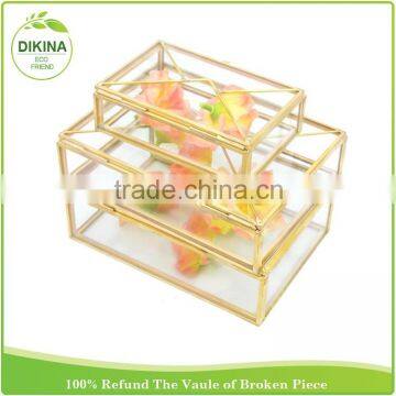 Wedding Vintage Container With Cover, Rose Gold, Old Rustic Meta Jewelry Photo Display Case, Storage Secret Aluminum Tin Box photo-6