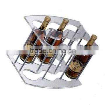 Custom acrylic wine glass bottle display racks