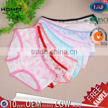 New Arrival Printing Rose Soft Cotton Girls Panties Underwear