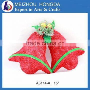 Christmas Tree Parts Sisal Decorations Bell LED Light