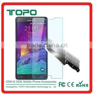 0.3mm Tempered Glass Screen Protector Film 2.5D curved edge prevent scratches 9H clear gold tempered glass for Samsung note 4