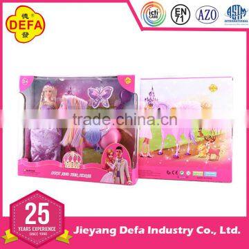 2016 hot selling high quality girl doll with fairy horse with EN71 certification