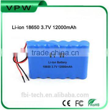 3.7V 18650 12000mAh Rechargeable li ion battery cell for floodlight