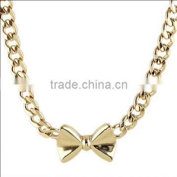 Wholesale hot selling women fashion bowknot necklace pendant