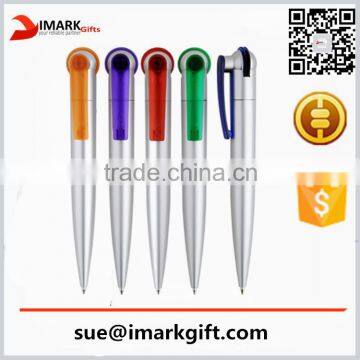 Promotional Plastic Pen With Colorful Clip Design