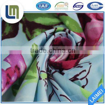 Twill fabric suppliers 100% polyester beautiful flower design soft textile