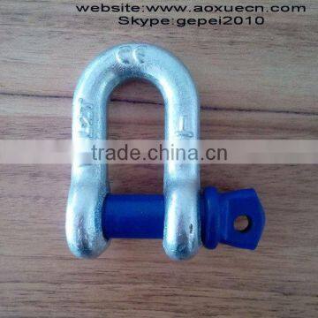 U.S.type shackle, G210 forged D shackle, screw pin d shackle