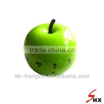 Mechanical countdown cooking timer green apple