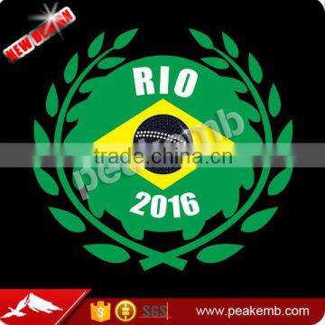 custom-made 2016 Rio high quality Pu Transfers for Tshirts