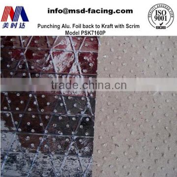 Perforated Aluminum Foil reinforced Scrim kraft Paper for Heat Insulation from China