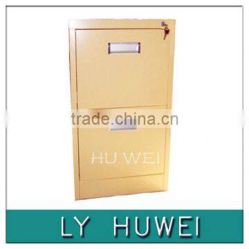 2 drawers colorful steel drawer cabinet with hand-clasping aluminum alloy