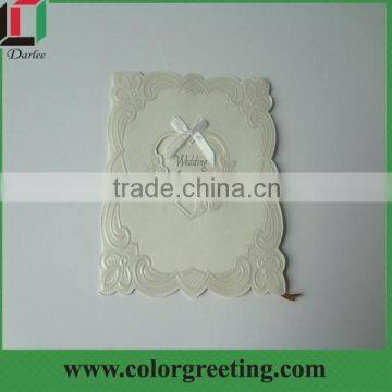 Chinese suppliers handmade laser cut luxury invitation wedding card printing