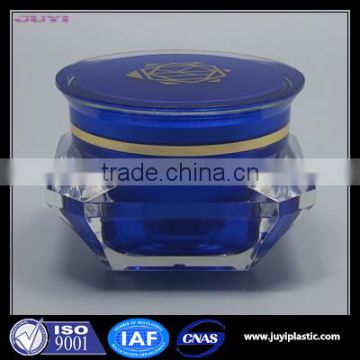 Diamond shape cosmetic cream jar