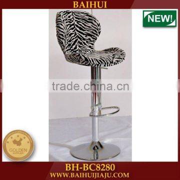 BH-BC8280 Chromed base high quality cheap bar stool high chair