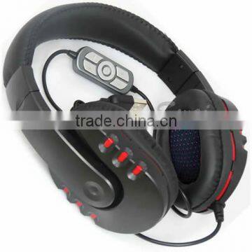 7.1 Virtual Channel Surround Sound USB Headset With Volume Control For PS4/PS3/PC