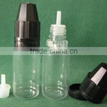 Plastic pet dropper bottles empty e liquid oil bottle with child proof srcew cap.