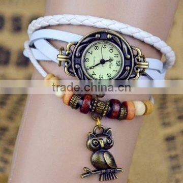 Xianjian Watch Factory Wholesale, Butterfly Pendant Watch, Fashion Retro Genuine Leather Long Wristband Watch