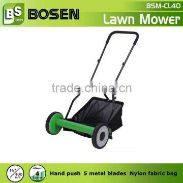 16" Hand Push Reel Lawn Mower with 400mm Blade