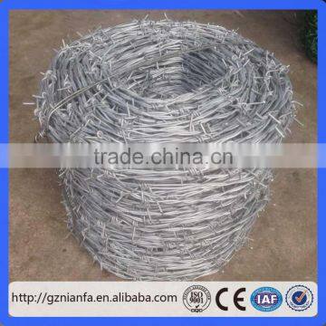 Guangzhou Supplier Export to Zimbabwe Barbed Wire Farm Fencing/12*14 Galvanized Barbed Wire (Guangzhou Factory)