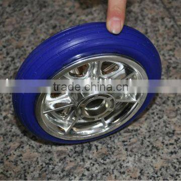 Industrial PU wheel/shopping cart wheel 6"