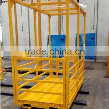 work platform cage for overheda crane lifting attachment