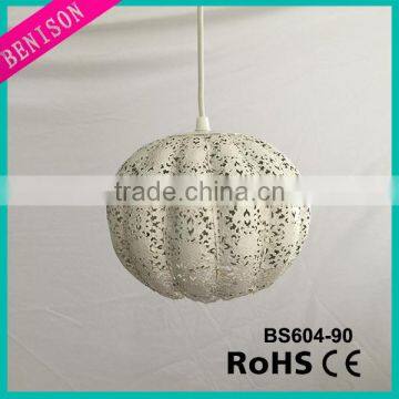 new modern white / rusty metal hanging lampshade hollow carved pumpkin decoration pendant lamp lighting item no.BS604