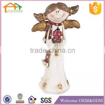 Factory Custom made best home decoration gift polyresin resin christmas angel figurines