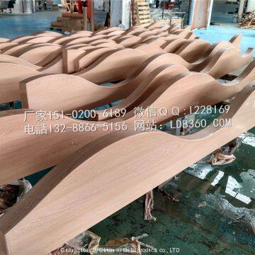 Деревянно-структурный алюминиевый трубка, имитационно-деревянный металлический алюминиевый труба вместо деревянной отделки photo-3