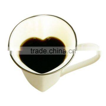 Fine Bone China Heart Mug