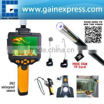 3.5" Detachable LCD Video Inspection Camera Borescope Endoscope SnakeScope 1M Cable 8.2mm diameter + 2GB MicroSD card