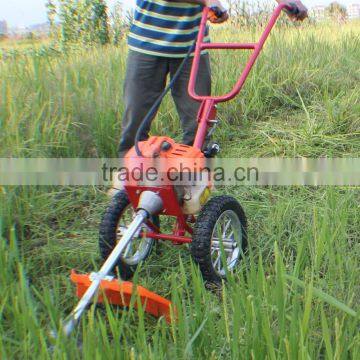 TUOGE MINI handle gasoline grass cutter with two wheels,42cc 52cc