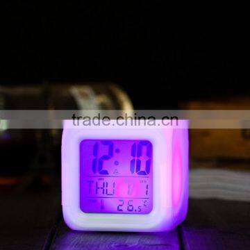 hot selling led color changing alarm clock digital alarm clock promotional gift alarm clock