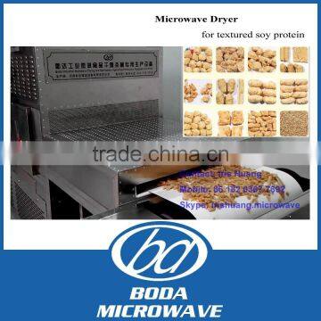 Industrial microwave textured meats drying machine/ microwave textured soy protein dryer