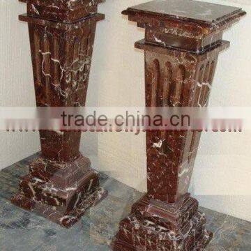 NATURAL RED ZEBRA MARBLE PEDESTALS photo-4