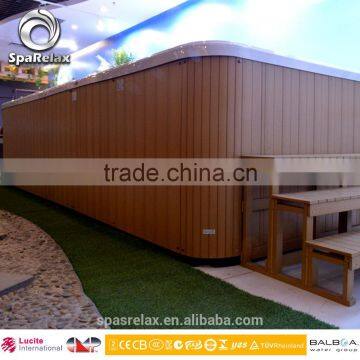 2016 Top Quality Fiberglass Balboa Control Spa Pumps Acrylic Luxury Spa Tub Outdoor Massage Swim Spa photo-4