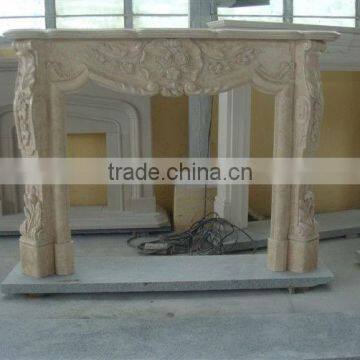 Indoor used marble fireplace design mantel shelf