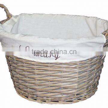 Wholesale Wicker Laundry Basket with white liner